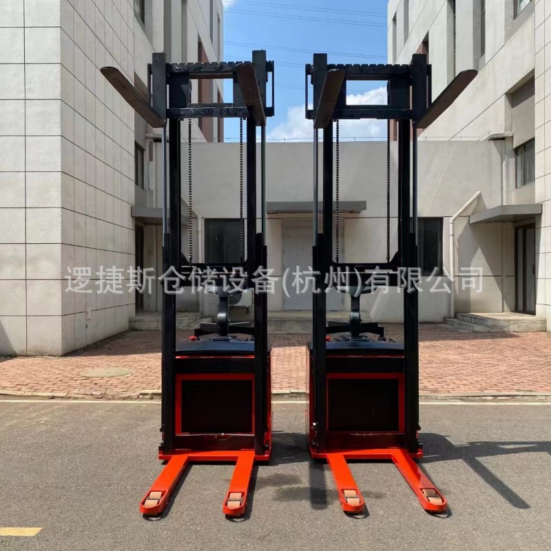全电动堆高车升降叉车铲车堆垛车1.5吨升高2.5m站驾式装卸堆垛车