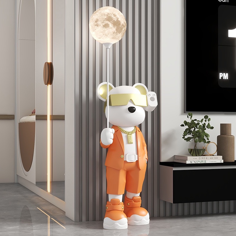 Violence Bear Floor Star Lamp Ornaments Living Room TV Cabinet Next to Sofa Children's Bedroom Move New House Decoration