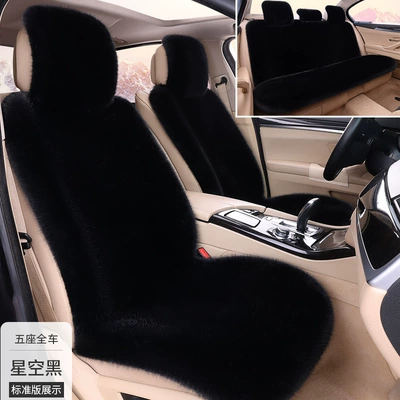 seat cover for autumn and winter, fox — Seat cushion, seat cover - black-large-standard-edition