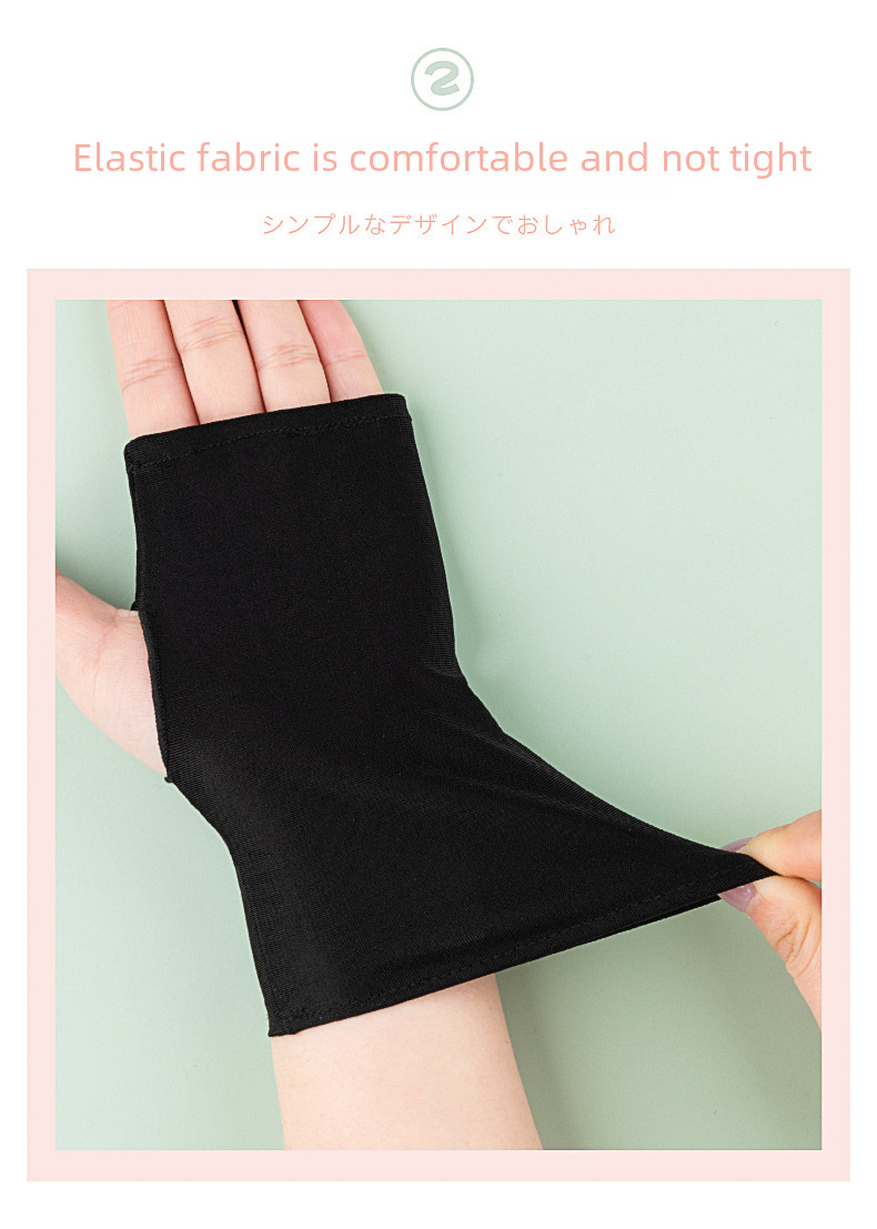Summer Ice-cool Long Half-finger Sunscreen Sleeves Women's Ultraviolet Arm Protective Arm Sleeves  Sleeves Thin Riding Gloves_voghion.com