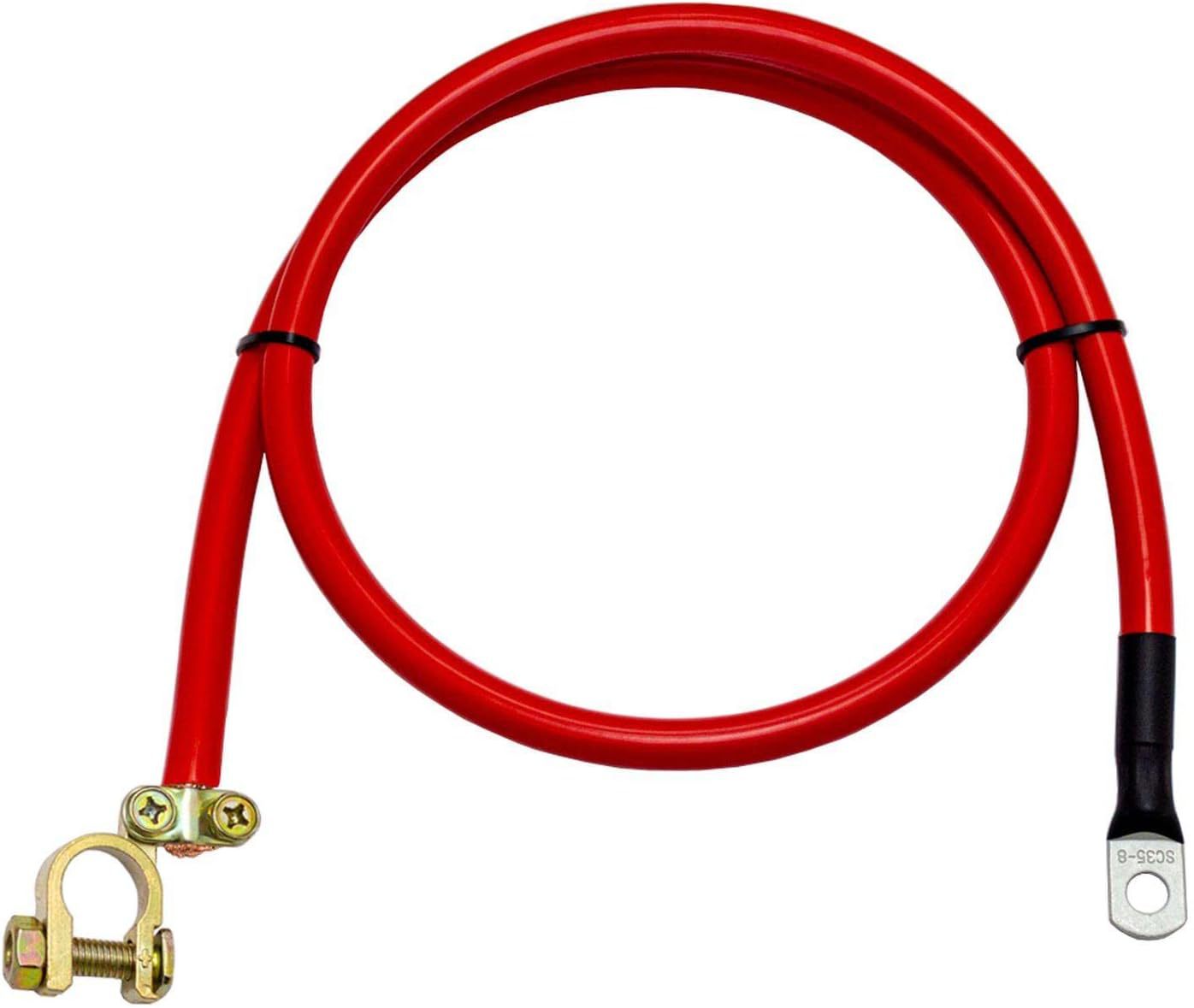 0,5m Batteriekabel Pluskabel 50mm² rot Rohrkabelschuh M8 +