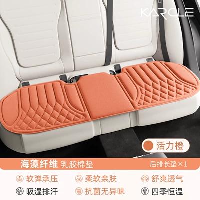 Seat cushion, seat cover: cushion, latex seat cushion, summer - vibrant-orange-long-cushion