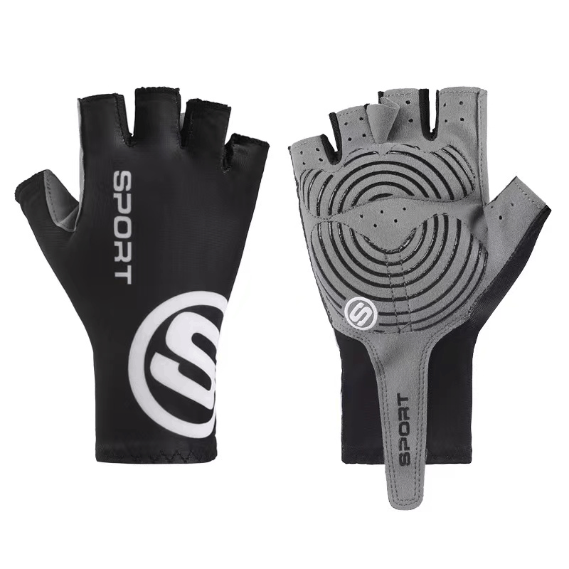 Cycling gloves half finger Ice Silk gloves mountain bike road bike gloves outdoor fitness fishing Luya non-slip Cycling gloves half finger Ice Silk gloves mountain bike road bike gloves outdoor fitness fishing Luya non-slip
