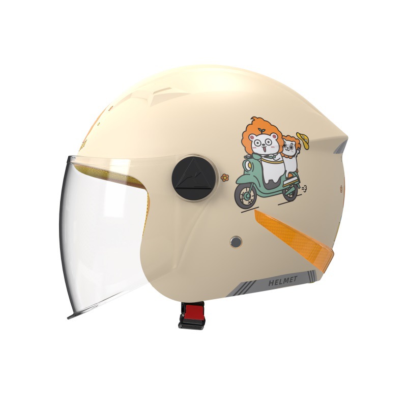 Nuevo casco estándar nacional para niños coche eléctrico invierno caliente para niños y niñas medio casco cuatro estaciones universal para niños y estudiantes casco de seguridad