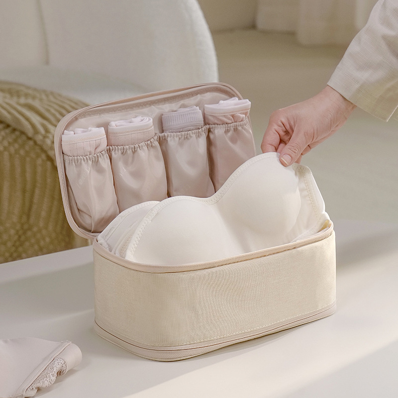 Bolsa de almacenamiento de sujetador transfronterizo, calcetines portátiles de viaje, bolsa de embalaje de equipaje, ropa interior tres en uno, bolsa de almacenamiento de ropa interior