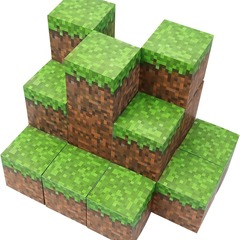 ピクセルゲームパーティーキャンディボックスMinecraftテーマ誕生日ギフトボックス子供の誕生日ギフト包装紙箱