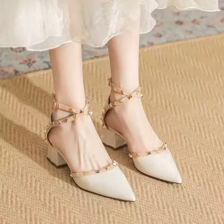 Footwear high heels, summer sexy sandals with bow, french style