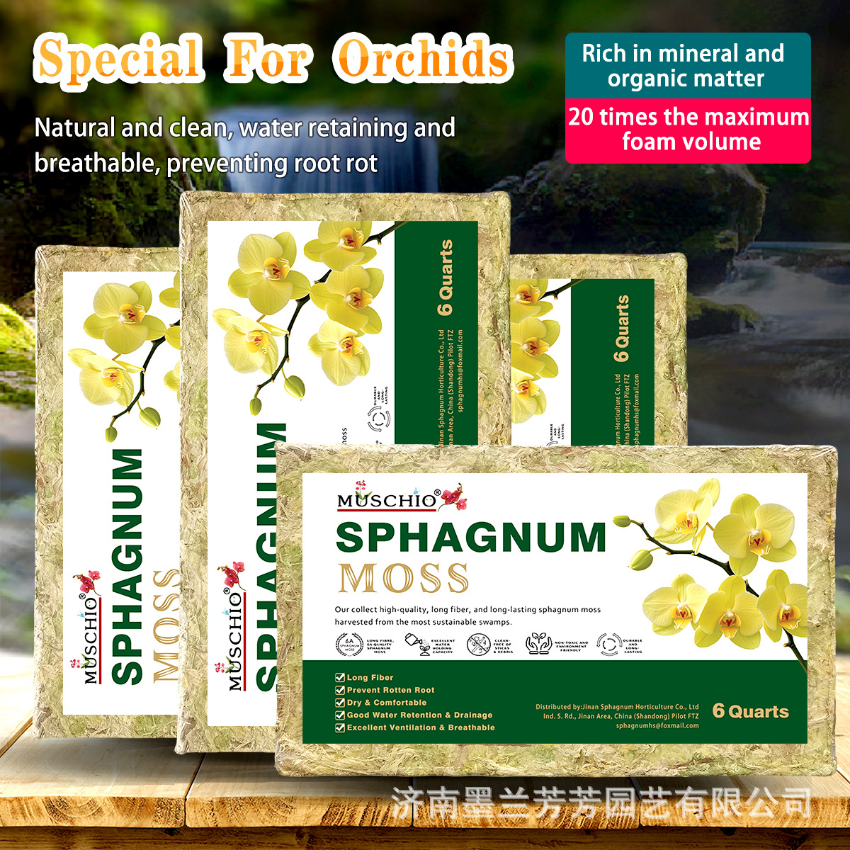 批发蝴蝶兰专用压缩水苔 兰花种植保湿透气营养土厂家直供干苔藓