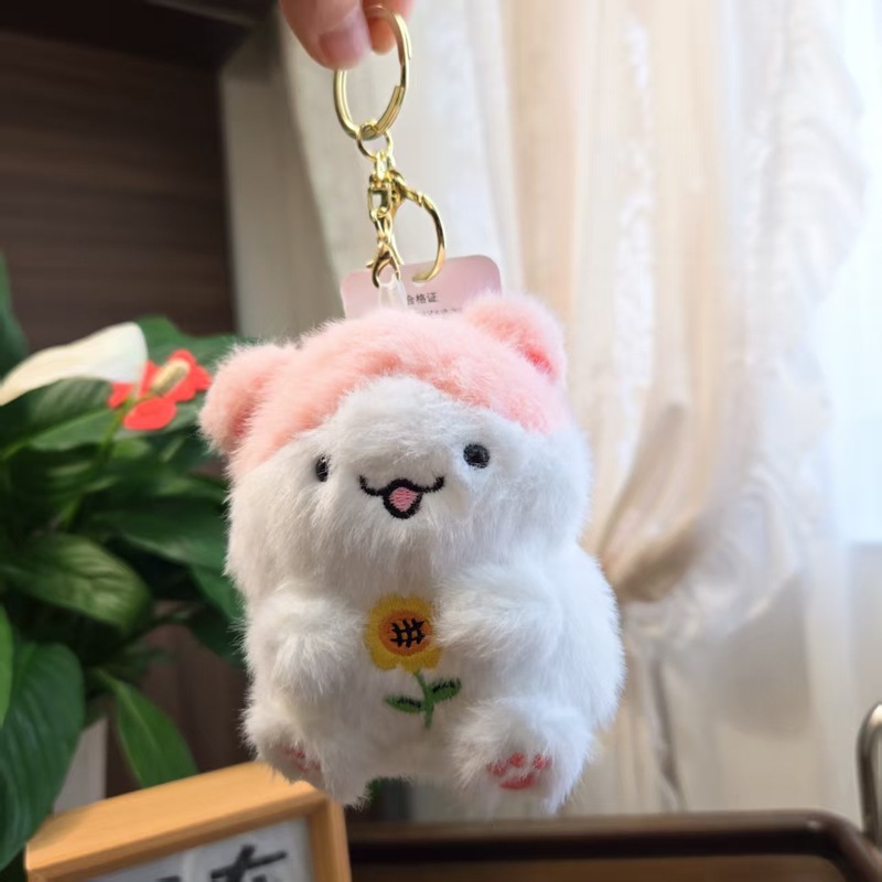 夺魁喝彩声仓鼠毛绒钥匙扣学生中高考夺魁祝福书包挂件小礼品批发|undefined
