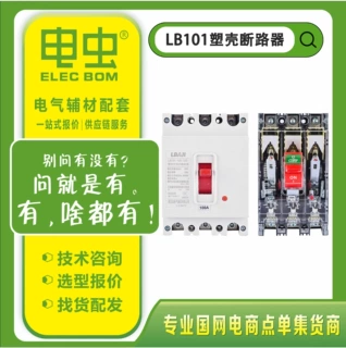 LB101塑壳断路器100A/160A/250A/400A过载短路塑料外壳式空气开关