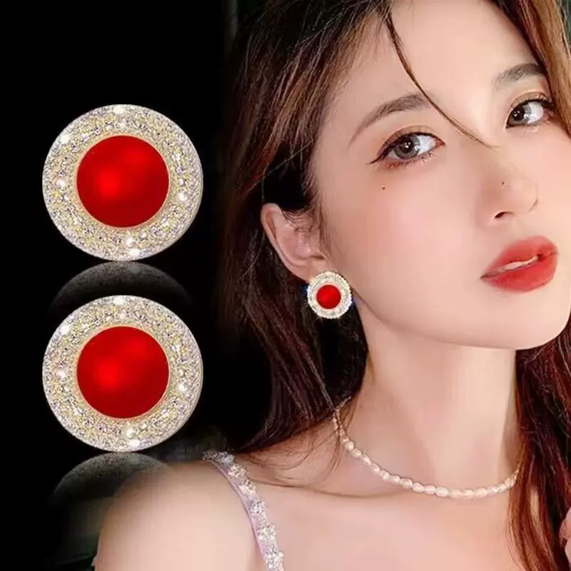 s925银针2024新品韩版简夏季耳钉感网红夸张珍珠耳环女新款耳饰女