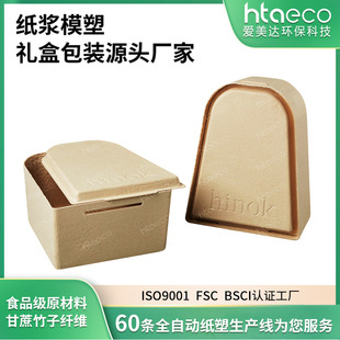 Sugarcane Pulp Molded Storage Box Environmentally Friendly Degradable Dry Pressing Process Customized Packaging Multi-Functional Pulp Storage Box
