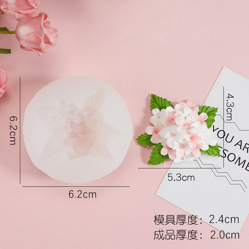 跨境花卉蜡烛硅胶模具DIY石膏香薰滴胶扩香石礼品摆件制作工具|undefined
