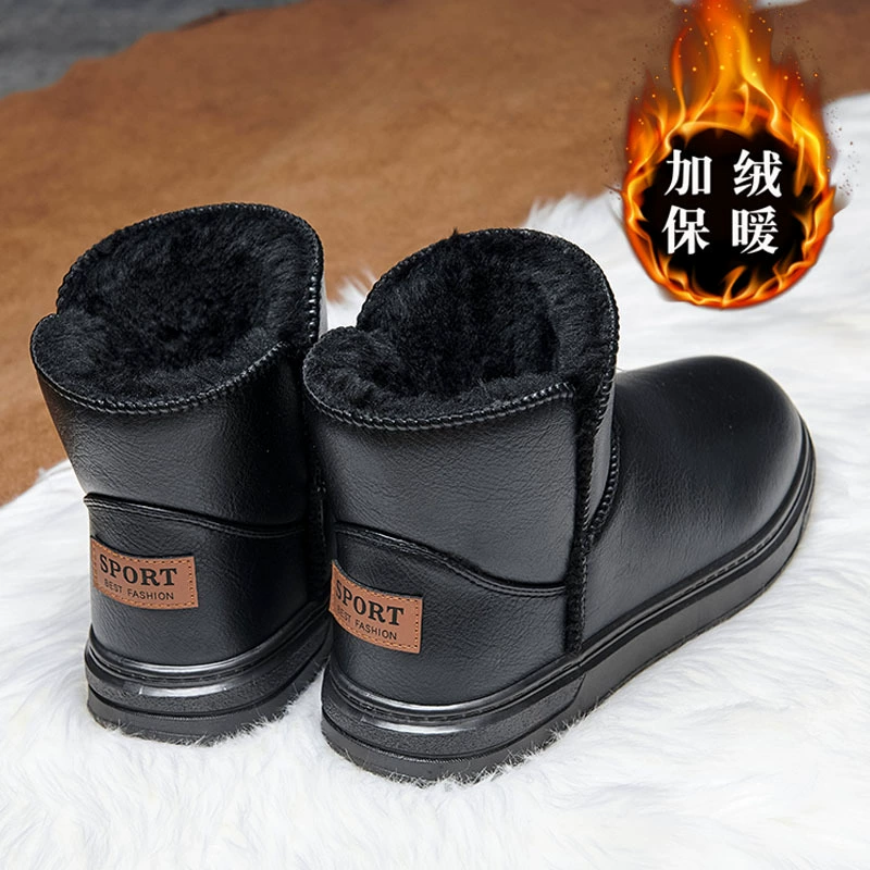 Детские зимние сапоги, зима 2023, новый стиль, бархатная утепленная хлопковая обувь для мальчиков, детские хлопковые сапоги среднего и большого размера, сапоги для мальчиков и девочек