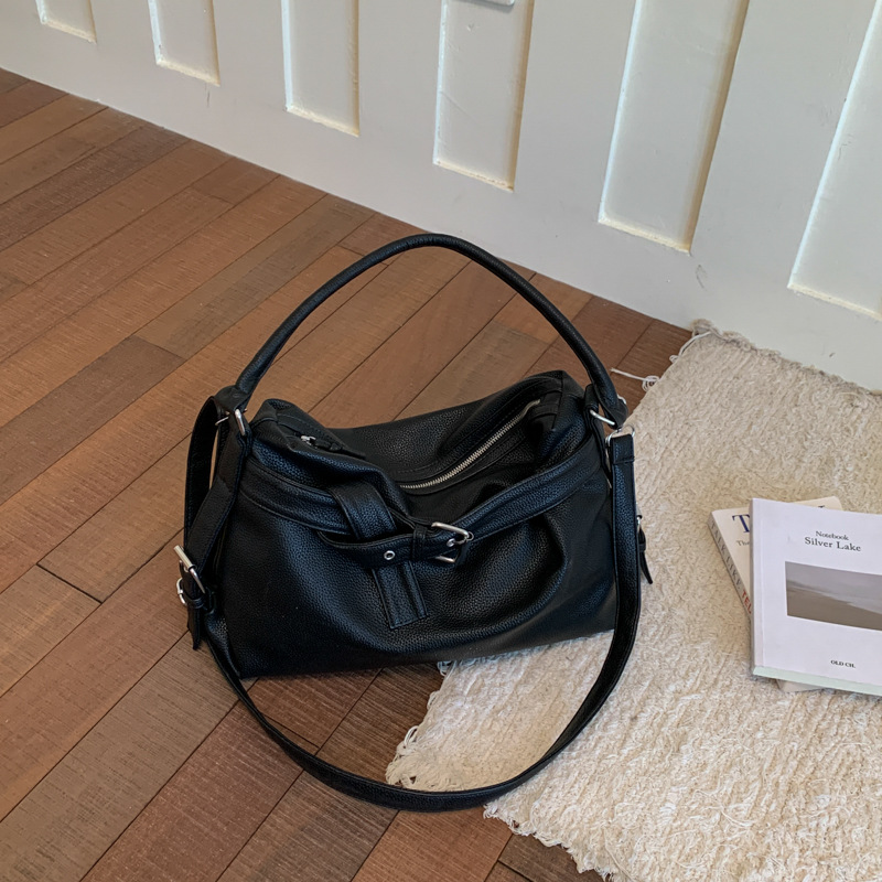 Bolsa de cubo de gran capacidad de sensación cotidiana texturas retrógradas mochila de hombro de viaje de moda bolsa de mano casual image 7
