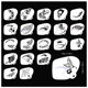 New hollow printing face corner printing plastic template children adult universal stall painting printing template