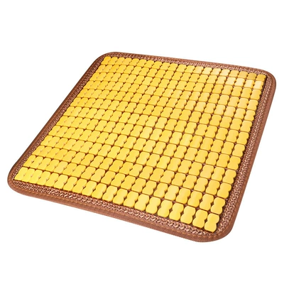 Summer car seat cushion bamboo three-piece – Cool pad - beige-square-cushion