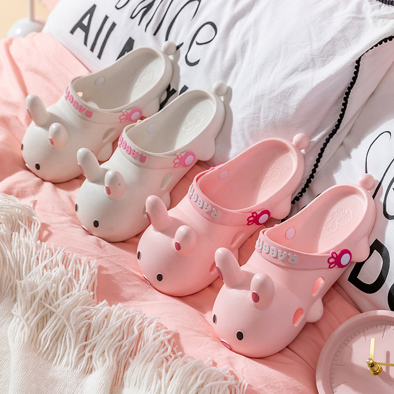 2021 New cute little rabbit slippers Women summer wear girls students online popular ins tide super hot wholesale