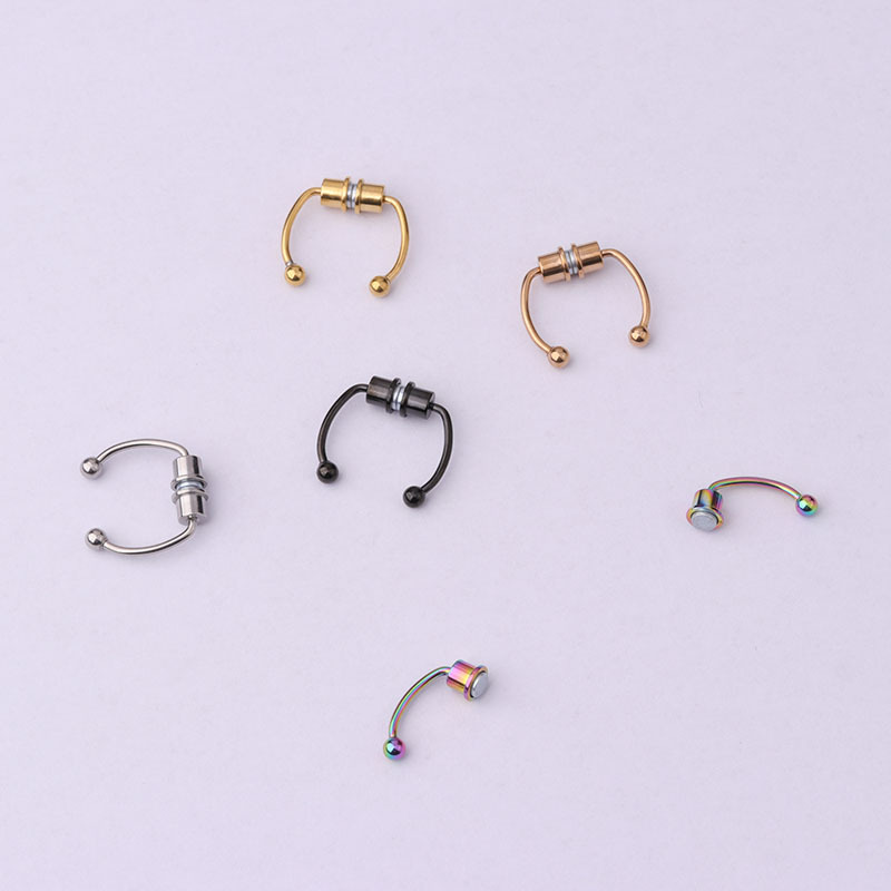 Nose Rings & Studs Fashion Geometric 316 Stainless Steel  Plating display picture 2