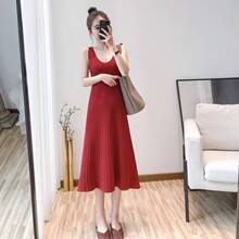 吊带裙女2025春秋装新款内搭长款打底背心连衣裙无袖修身性感长裙