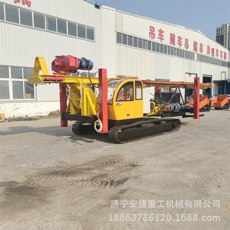 工地建筑长螺旋打桩机 注砂浆抗浮锚杆打桩机 15米履带地基打桩机