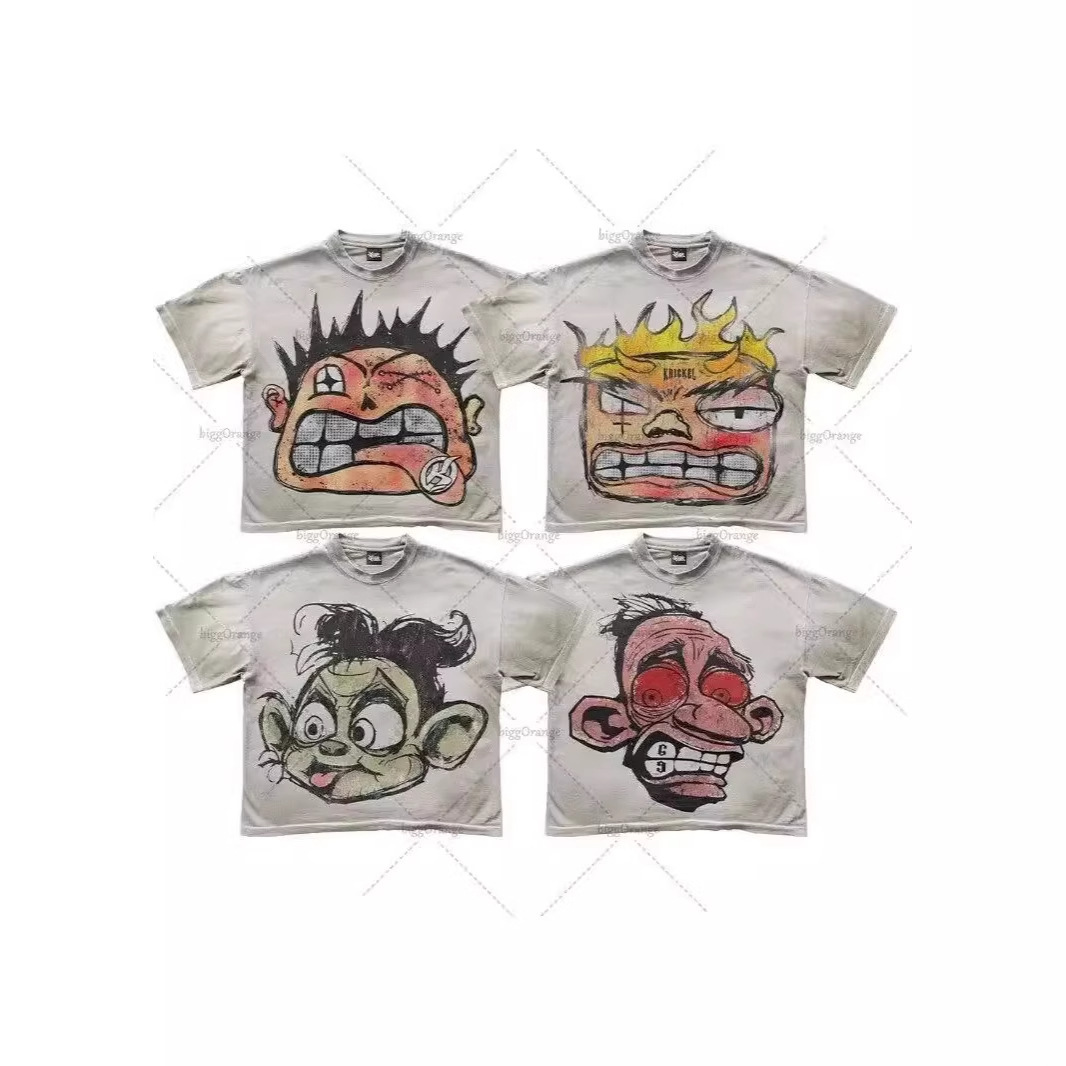 Summer cartoon retro big T-shirt