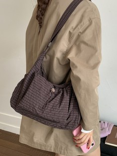 Capacious backpack, one-shoulder bag, shoulder bag, Korean style, drawstring