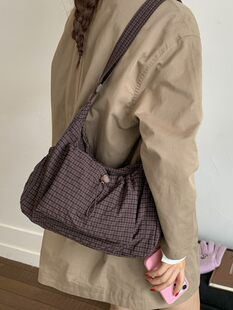 Capacious backpack, one-shoulder bag, shoulder bag, Korean style, drawstring