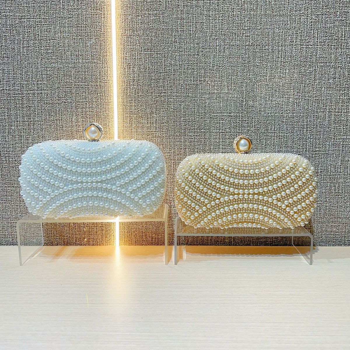 Elegante borsa da sera con perle da donna per feste e eventi_voghion.com