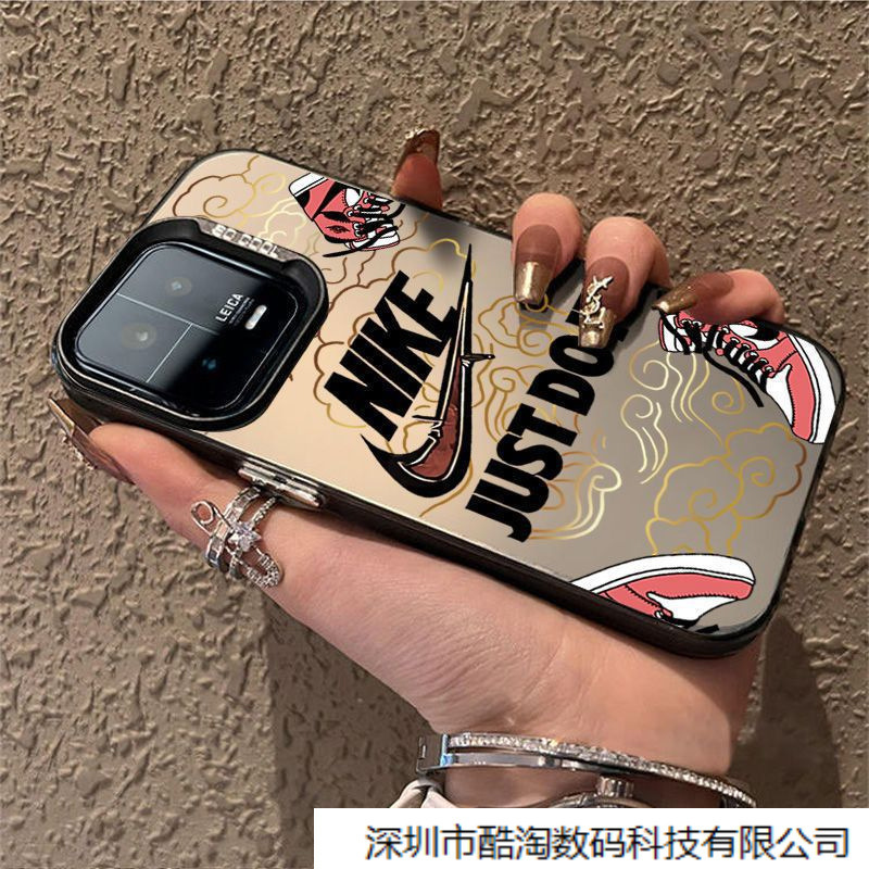 Suitable for Nike Painted Apple 16Promax Mobile Phone Case Iphone15 Creative 13 Stylish 12 Color Silver Hard Case 11