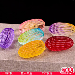 ガラス工芸品のトウモロコシの置物、家の装飾、引っ越し祝い、開業祝い、会社の贈り物、イエロークリスタルトウモロコシ