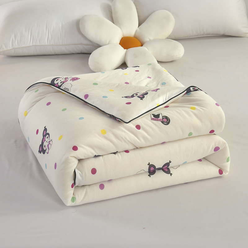 Edredón de fibra de soja Edredón fresco de verano Edredón de aire acondicionado Núcleo de primavera y otoño Dormitorio de verano para niños individuales y dobles Edredón de verano Lavable a máquina