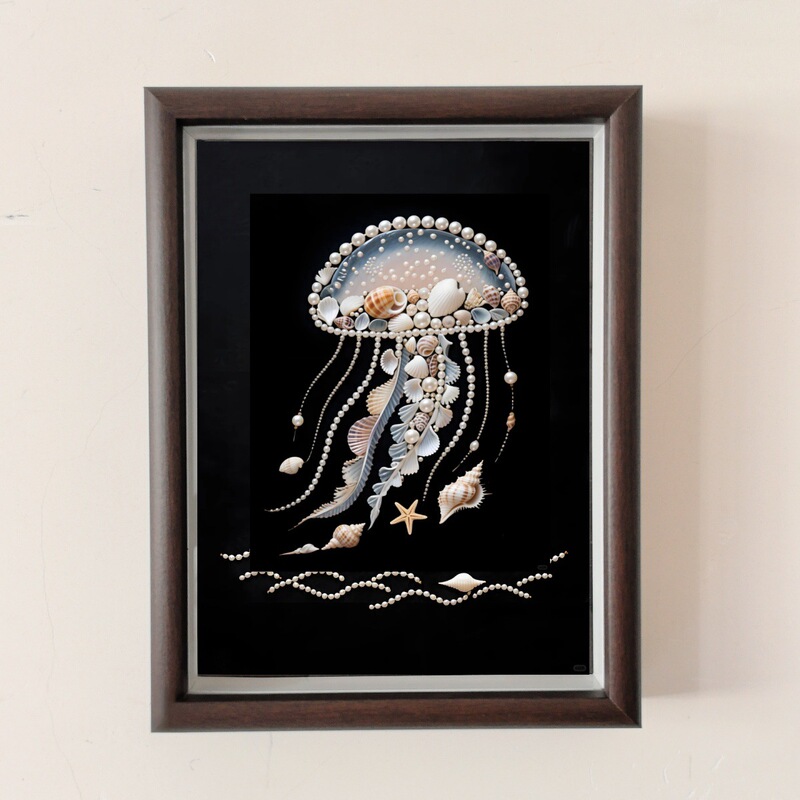 DIY Handmade Photo Frame Stereo Hollow Specimen Frame Shell Stone Pearl Dried Flower Collection Preservation Display Picture Frame