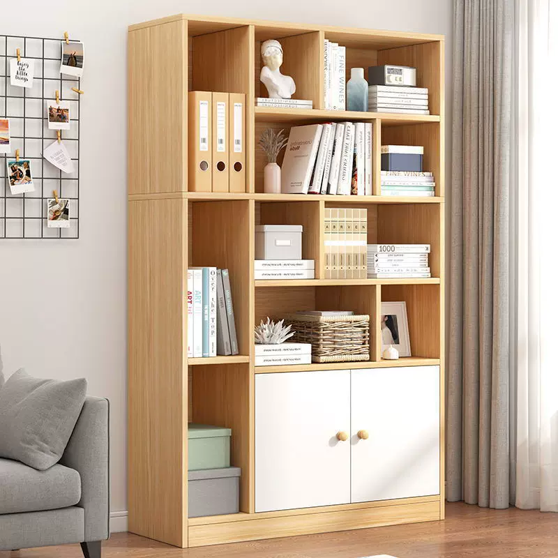 简易书架落地客厅置物架家用卧室收纳储物柜多功能柜办公室书柜