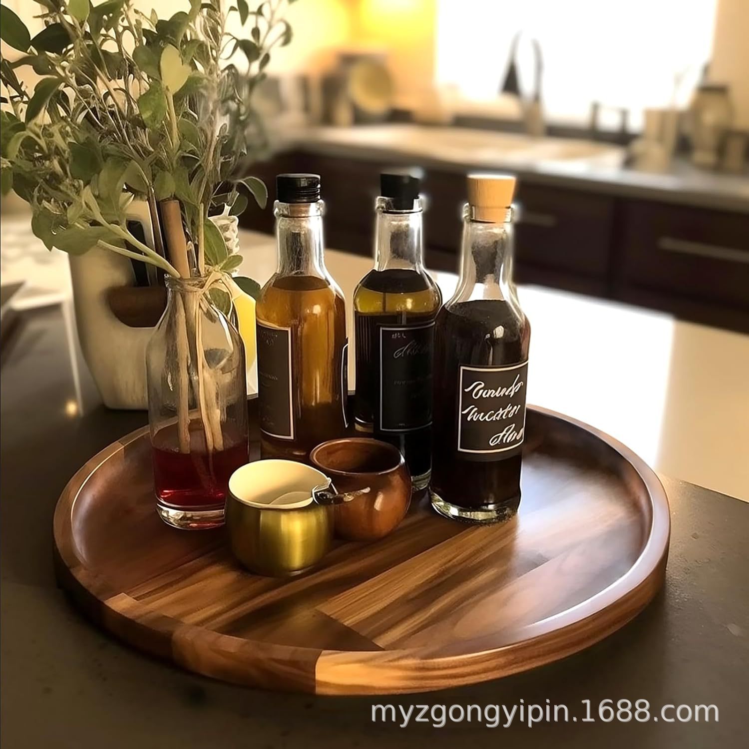 Solid Wood Desktop Storage Tray Acacia Wooden Tray Desktop Aromatherapy Candle Placement Solid Wood Sundries Fit Tray