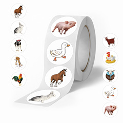 500張新型貼紙卷卷貼農場動物塗鴉貼紙汽車行李箱水杯卷卷貼批發