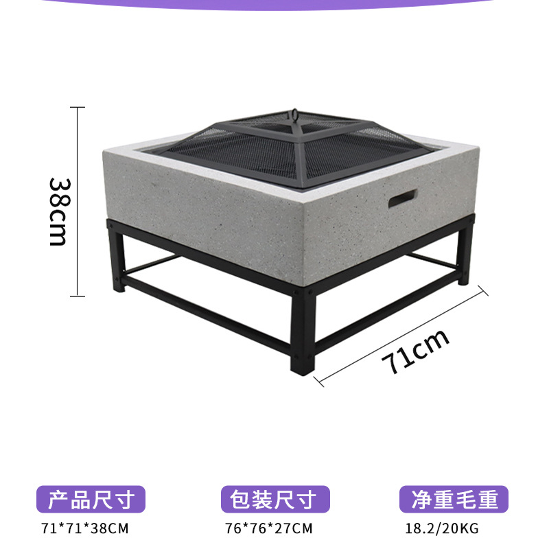 horno de calentamiento de óxido de magnesio horno de parrilla de gran tamaño horno de parrilla multifuncional hogar horno de carbón de leña horno de parrilla de leña