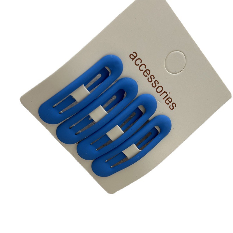 Süße und schöne creme farbe Oval BB clip pony clip 4-teiliges set matt mädchen herz kleine haarnadel seite clip frauen_voghion.com