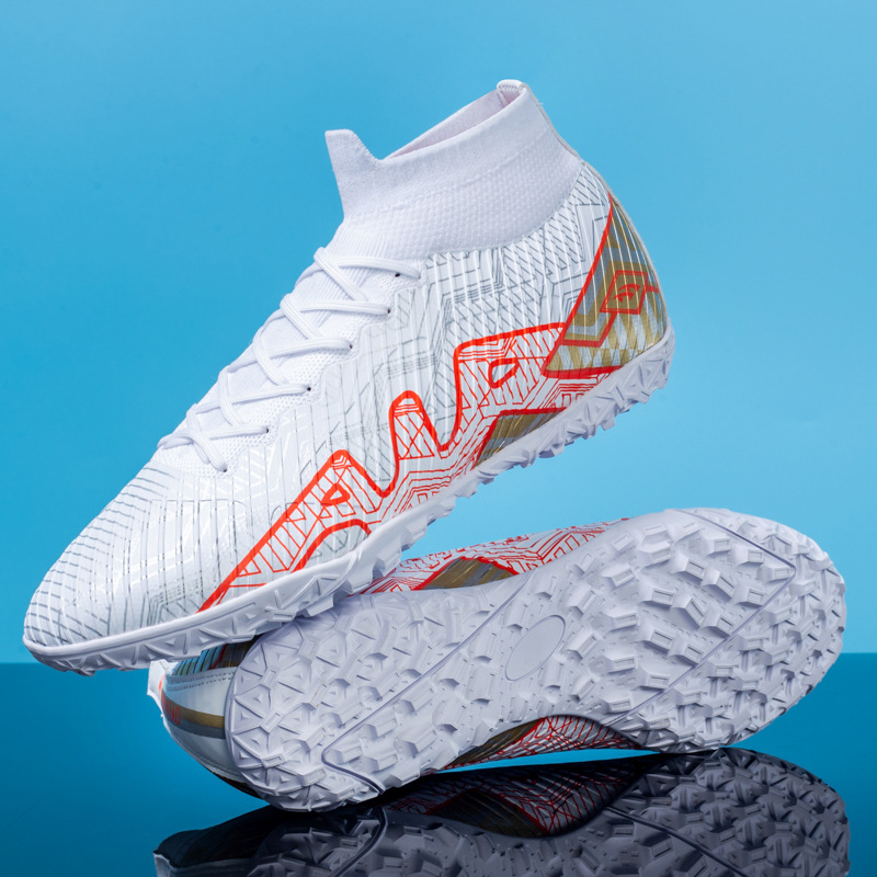 Scarpe da calcio in pelle per commercio estero transfrontaliero da uomo S High Top AG Spikes Formazione per studenti giovanili_voghion.com