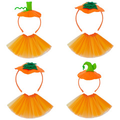 萬聖節南瓜發箍搞怪幽靈頭箍兒童節日派對髮飾南瓜發卡頭飾