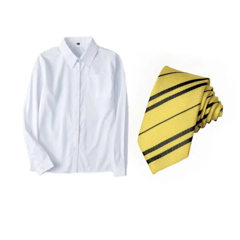 Harry Potter Magic Robe White Shirt Long-Sleeved Performance Suit Tie Student Version Japanese Style Jk White Shirt Long-Sleeved Version
