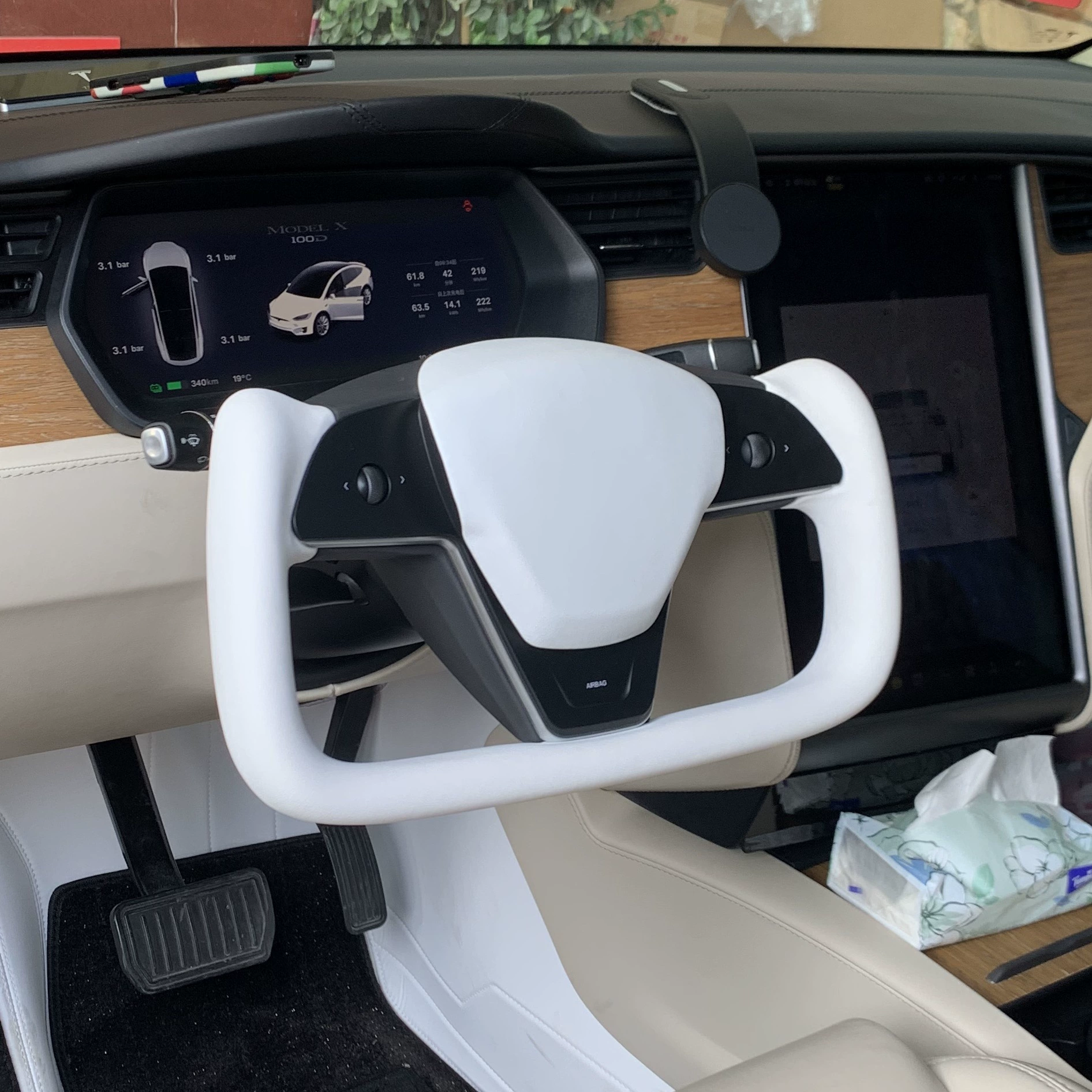 Применимый ModelX/S модифицированный YOKE полный новый руль