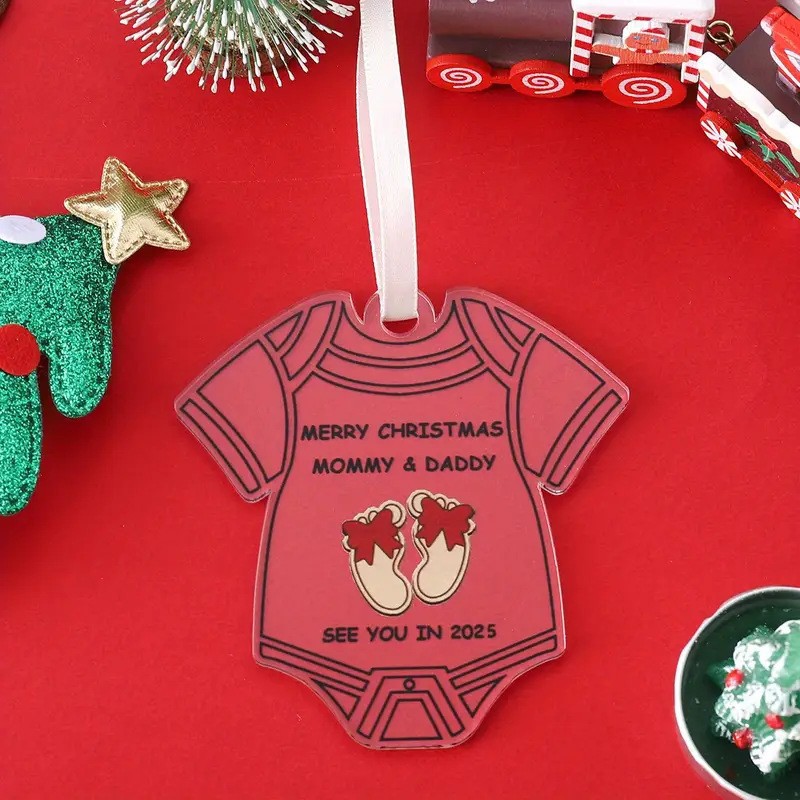 Cross-Border New Product 2027 Acrylic Decorative Commemorative Pendant Vest-Shaped Decoration Party Supplies Gift Tag
