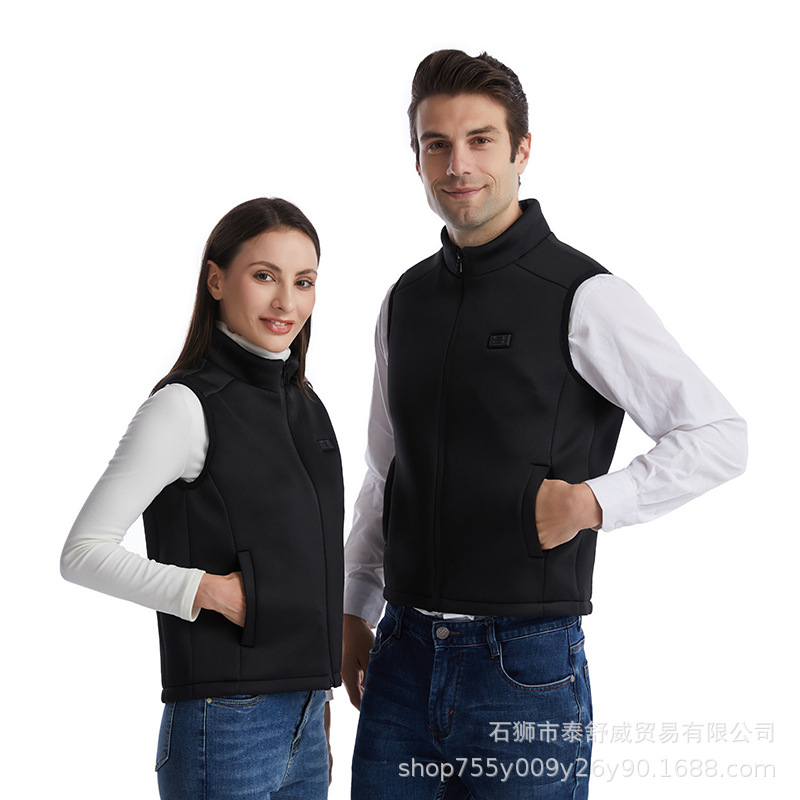 2023 fábrica al por mayor de invierno nuevo control Dual inteligente calefacción chaleco al por mayor casual calefacción eléctrica ropa caliente