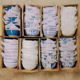 蒸饭碗陶瓷碗日式高温米饭碗5.5寸浅口碗家用蒸蛋碗釉下彩甜品碗