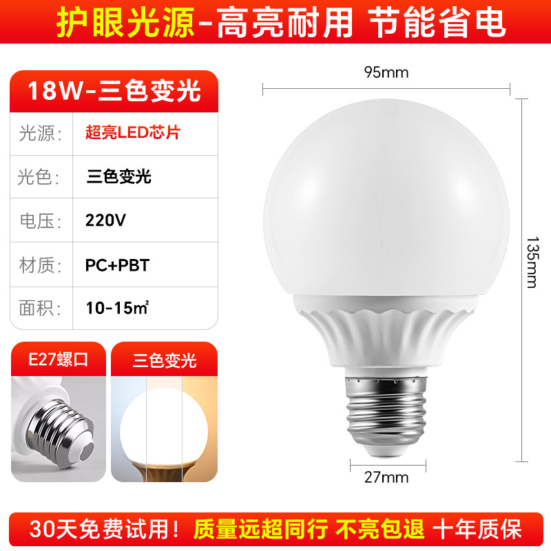 LED estriado bola de dragón e27 tornillo lámpara de ahorro de energía doméstica corriente constante ultra brillante luz blanca redonda lámpara espejo luz frontal