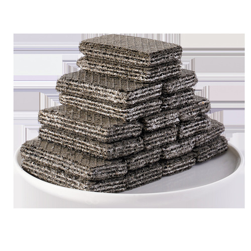 Full Carton 80 Packs 5 Black Wafer Cookies Black Bean Black Sesame Coarse Grain Cookies Meal Replacement Satisfying Snacks Wholesale