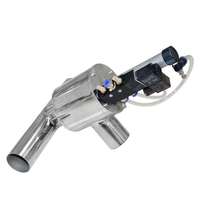 注塑辅机吸料三通1对2截风阀51口径电磁控制气缸批量中央供料系统