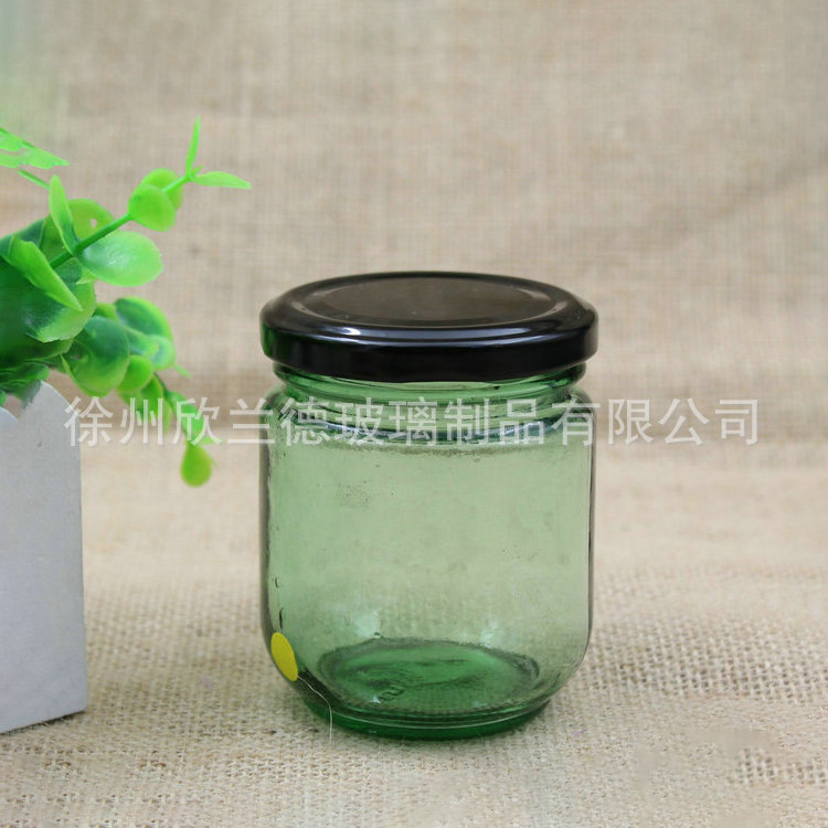 150、180ml高白料圆柱密封罐果酱瓶酱菜瓶圆柱蜂蜜包装玻璃