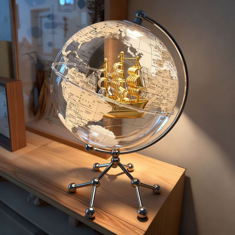 Creative Transparent Globe Ornament for Living Room, Office, Study, Desktop Decoration, Large Ornament, Night Light, Birthday Gift Creative Transparent Globe Ornament for Living Room, Office, Study, Desktop Decoration, Large Ornament, Night Light, Birthday Gift